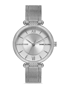 Daniel Klein Premium Women Silver Embellished Dial & Straps Analogue Watch DK.1.13218-1