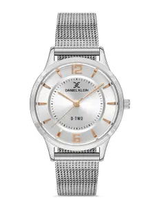 Daniel Klein D-Two Women Silver-Toned Dial & Bracelet Strap Analogue Watch DK.1.13306-4_OR