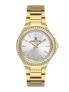 Daniel Klein Women Embellished Dial & Metal Straps Analogue Watch DK.1.13500-4