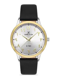 Daniel Klein D-Two Women Silver-Toned Dial & Black Straps Analogue Watch DK 1 13305-6_OR