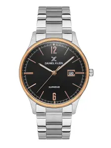 Daniel Klein Supreme Men Black Dial & Silver-Toned Strap Analogue Watch DK 1 13281-5_OR