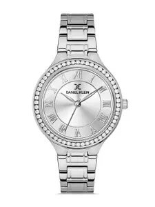 Daniel Klein Premium Women Silver-Toned Dial & Strap Analogue Watch DK.1.13211-1