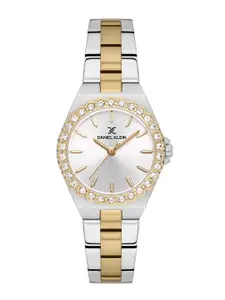 Daniel Klein Women Embellished Dial & SS Bracelet Style Straps Analogue Watch DK.1.13904-4