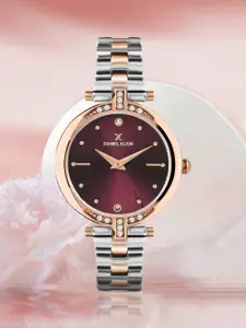 Daniel Klein Women Embellished Dial & Bracelet Style Straps Analogue Watch DK.1.12320-10