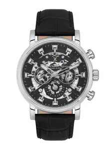 Daniel Klein Men Skeleton Dial & Leather Straps Analogue Watch DK.1.13850-1