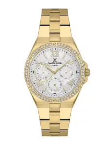 Daniel Klein Women Embellished Dial & Bracelet Style Straps Analogue Watch DK.1.13772-2