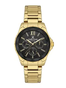 Daniel Klein Women Textured Dial & Metal Straps Analogue Watch DK.1.13505-3