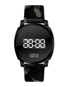 Daniel Klein Men Black Printed Dial & Black Straps Digital Automatic Watch DK.1.12888-7