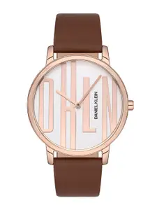 Daniel Klein Women Printed Dial & Leather Straps Analogue Watch DK.1.12782-3