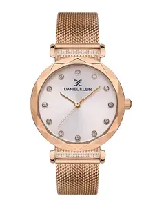 Daniel Klein Women Embellished Dial & Bracelet Style Straps Analogue Watch DK.1.13416-5