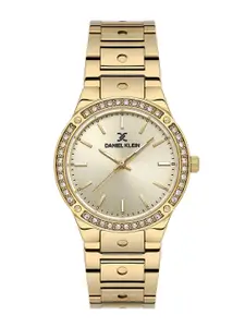 Daniel Klein Women Embellished Dial & Bracelet Style Straps Analogue Watch DK.1.13778-2