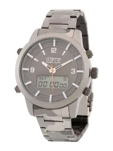Daniel Klein Men Grey Dial Stainless Steel Analogue and Digital Watch