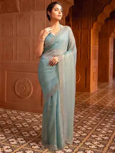 Soch Floral Beads and Stones Pure Georgette Saree