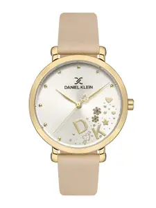 Daniel Klein Women Embellished Dial & Leather Straps Analogue Watch DK 1 13152-2