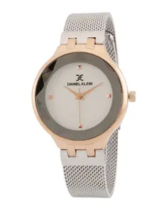 Daniel Klein Women Silver-Toned Dial & Silver Toned Straps Analogue Watch DK.1.12780-3
