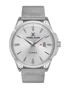 Daniel Klein Premium Men Silver-Toned Bracelet Style Straps Analogue Watch DK.1.13268-1