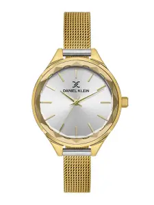 Daniel Klein Women Textured Dial & Bracelet Style Straps Analogue Watch DK.1.13508-2