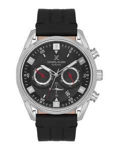 Daniel Klein Men Textured Dial Leather Straps Analogue Watch DK.1.13547-1