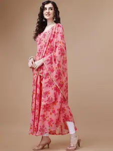 Raiyani Fashion Floral Printed Ethnic Dress With Dupatta