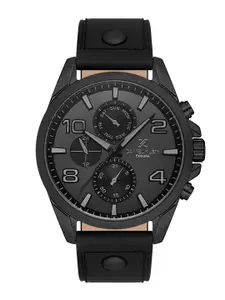 Daniel Klein Exclusive Men Patterned Dial & Leather Straps Analogue Watch DK.1.13640-5
