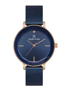 Daniel Klein Women Pink Dial & Blue Bracelet Style Straps Analogue Watch DK 1 13186-6