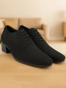 Bxxy Men Elevator PU Velvet High-Top Brogues