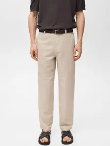 MANGO MAN Linen Cotton Regular Fit Chinos