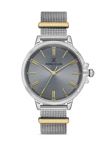 Daniel Klein Trendy Women Grey Dial & Silver-Toned Straps Analogue Watch DK.1.13260-3