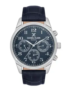 Daniel Klein Men Leather Textured Straps Analogue Watch DK.1.13550-2