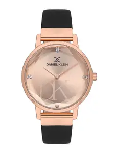 Daniel Klein Women Printed Dial & Leather Straps Analogue Watch DK.1.13458-6