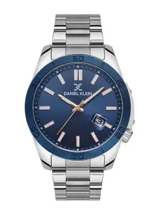 Daniel Klein Men Textured Dial & Bracelet Style Straps Analogue Watch DK.1.13516-3