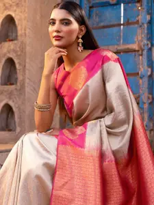 Soch Woven Design Zari Tussar Saree