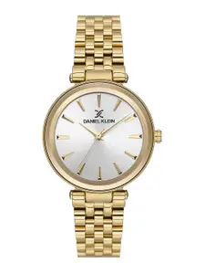 Daniel Klein Women Textured Dial & Bracelet Style Straps Analogue Watch DK.1.13631-4
