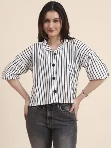 DressBerry Women Relaxed Fit Multi Striped Casual Shirt