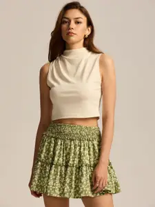 StyleCast x Revolte Printed Layered Mini Skirt