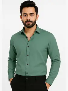 IKON FASHION Men Textured Spread Collar Casual Shirt