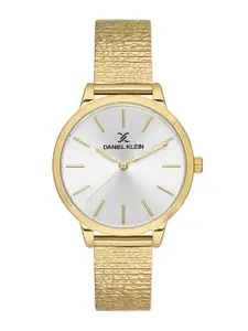 Daniel Klein Women Embellished Dial & Metal Straps Analogue Watch DK.1.13460-3