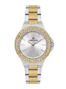 Daniel Klein Women Embellished Dial & Bracelet Style Straps Analogue Watch DK.1.13618-2