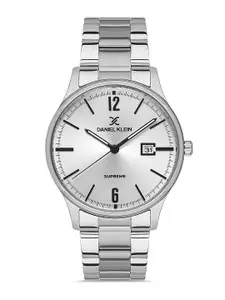 Daniel Klein Supreme Men Silver-Toned Dial & Strap Analogue Watch-DK.1.13281-1_OR