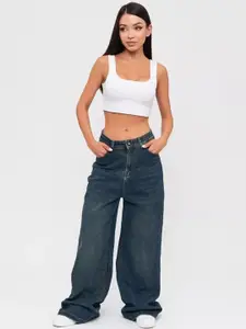 Aadvi Fashion Women Jean Flared High-Rise Light Fade Stretchable Jeans