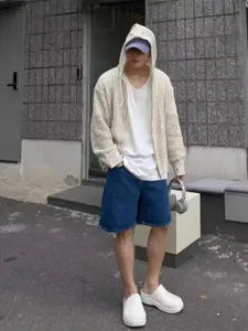 StyleCast x Revolte Men Front-Open Hooded Sweater