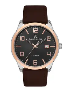 Daniel Klein Men Leather Straps Analogue Watch DK.1.13448-3
