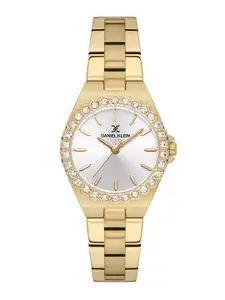 Daniel Klein Women Embellished Dial & Stainless Steel Bracelet Style Straps Analogue Watch DK.1.13904-2