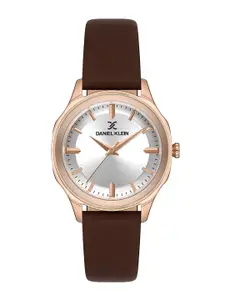 Daniel Klein Women Premium Embellished Dial & Leather Straps Analogue Watch DK.1.13604-4