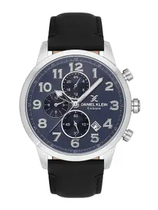 Daniel Klein Men Printed Dial & Leather Straps Analogue Watch DK.1.13833-2