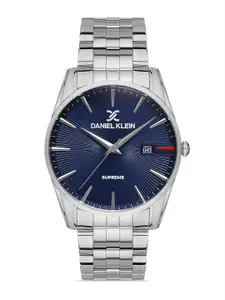 Daniel Klein Supreme Men Blue Dial & Silver Toned Straps Analogue Watch DK.1.13322-3_OR