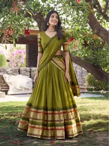 LOOKNBOOK ART Ready to Wear Lehenga & Unstitched Blouse With Dupatta