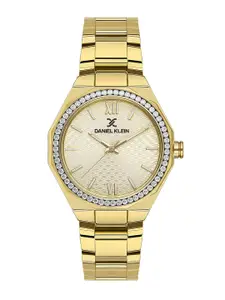 Daniel Klein Women Embellished Dial & Metal Straps Analogue Watch DK.1.13490-2