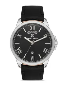 Daniel Klein Men Black Dial & Black Leather Straps Analogue Watch DK.1.13325-2_OR
