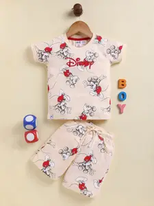 Annie Boys Printed Pure Cotton T-shirt With Shorts